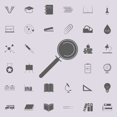 magnifier icon. Education icons universal set for web and mobile