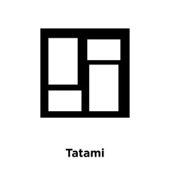 tatami icon vector isolated on white background, logo concept of tatami sign on transparent background, black filled symbol icon