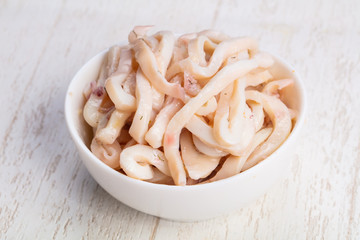 Delicious squid meat