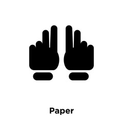 paper icon vector isolated on white background, logo concept of paper sign on transparent background, black filled symbol icon