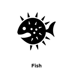 fish icon vector isolated on white background, logo concept of fish sign on transparent background, black filled symbol icon