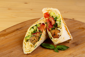 Shawarma with falafel