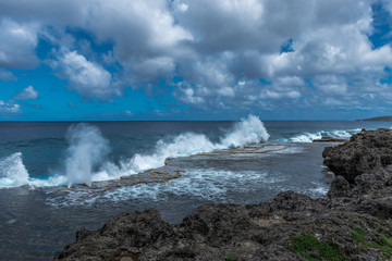 Tonga Blowholes Shoot Skywards