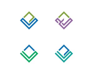 V Letter Logo Template vector illustration design