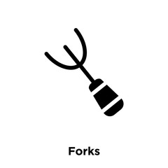 forks icon vector isolated on white background, logo concept of forks sign on transparent background, black filled symbol icon