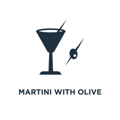 martini with olive icon