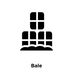bale icon vector isolated on white background, logo concept of bale sign on transparent background, black filled symbol icon