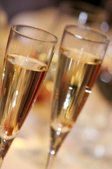 結婚式、乾杯のシャンパン