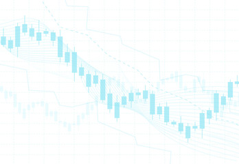 Business candle stick graph chart of stock market investment trading on background design. Bullish point, Trend of graph. Vector illustration