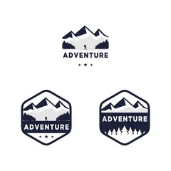 Adventure badge Logo design vector illustration