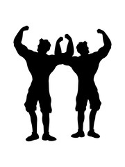 2 freunde team paar duo muskeln posen text clipart design training bodybuilder fitness stark sexy cool mann