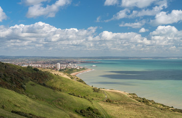 Fototapeta na wymiar Panorama of the resort of Eastbourne in Sussex