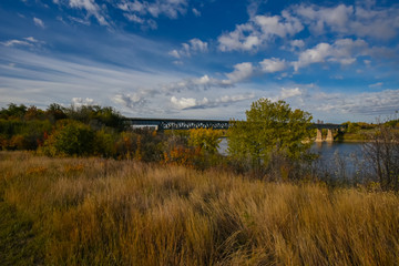 Autumn morning bridge
