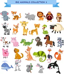 Stickers muraux Zoo Ensemble de collection de grands animaux