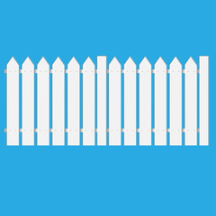 Wooden fence. section. vector illustration