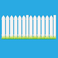 Wooden fence. section. vector illustration