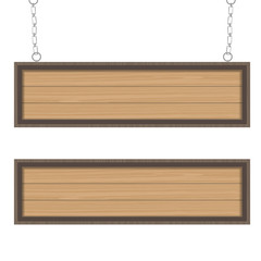 Wooden sign , signboard. vector illustration