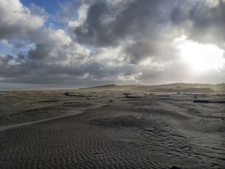 Fototapeta na wymiar dunes at sun rise