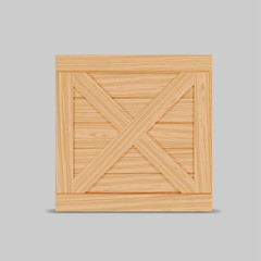 wooden box, packaging. vector illustration