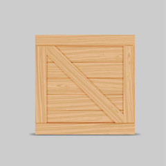 wooden box, packaging. vector illustration