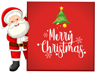 Merry Christmas santa card