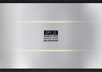 Metallic silver and black geometric abstract background modern design, Vector illustration