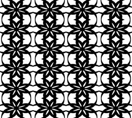 Abstract seamless black and white pattern
