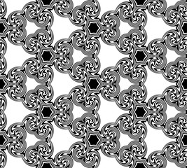 Abstract seamless black and white pattern
