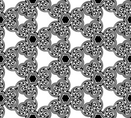 Abstract seamless black and white pattern