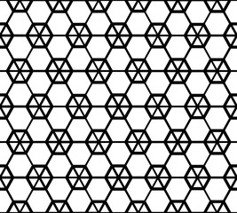 Abstract seamless black and white pattern