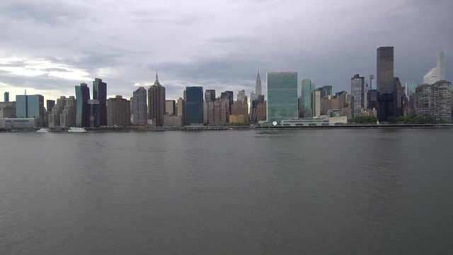 4K aerial footage oof New York city