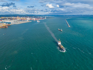 ship loader tanker on the sea