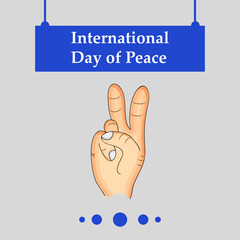 illustration of elements of World Peace Day Background