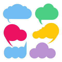 Obraz premium colorful speech bubble set