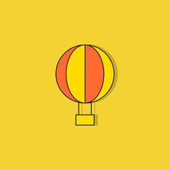 Naklejka premium balloon icon on yellow background