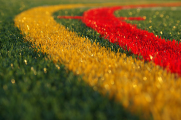 painted lines on soccer turf