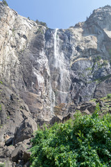 Bridalveil waterfall during a summer hike