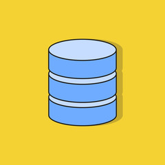 database icon on yellow background