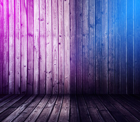 interior with neon lights