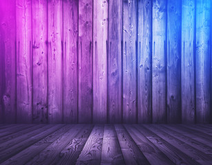 interior with neon lights