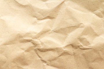 Brown wrinkle recycle paper background