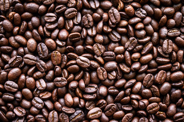 Roasted coffee beans background