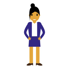 Woman isolated on white background