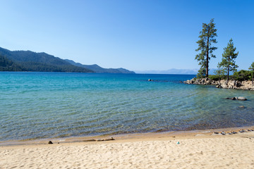 Beach at Sand Harbor in Lake Tahoe