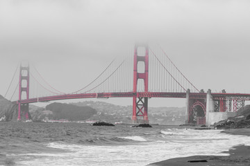 The iconic Golden Gate Bridge in San Francisco