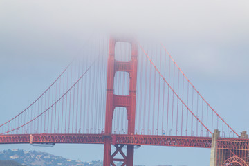 Fototapeta na wymiar The iconic Golden Gate Bridge in San Francisco