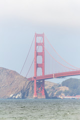 The iconic Golden Gate Bridge in San Francisco