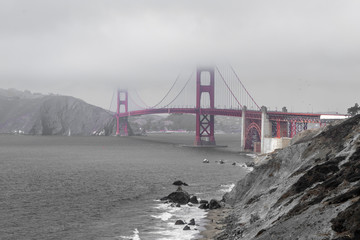 The iconic Golden Gate Bridge in San Francisco