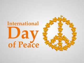 illustration of elements of World Peace Day Background