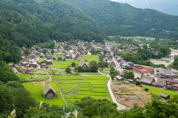 Japanese traditional village of shirakawago
